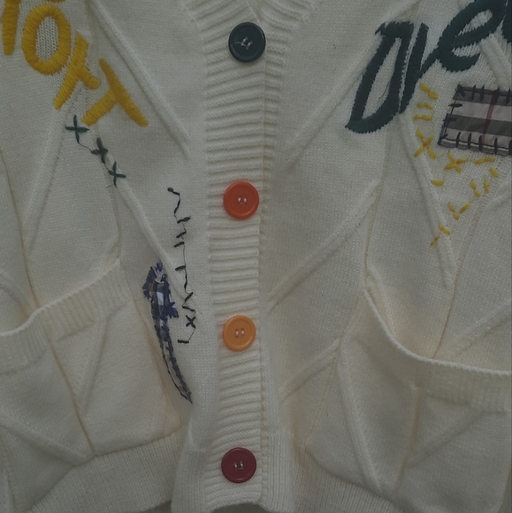 🌟3/50 Woman's Embroidery Loose Sweater Coat - Picture 6 of 8